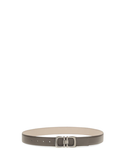 Ferragamo Reversible leather Belt - Brown Patterned Dark