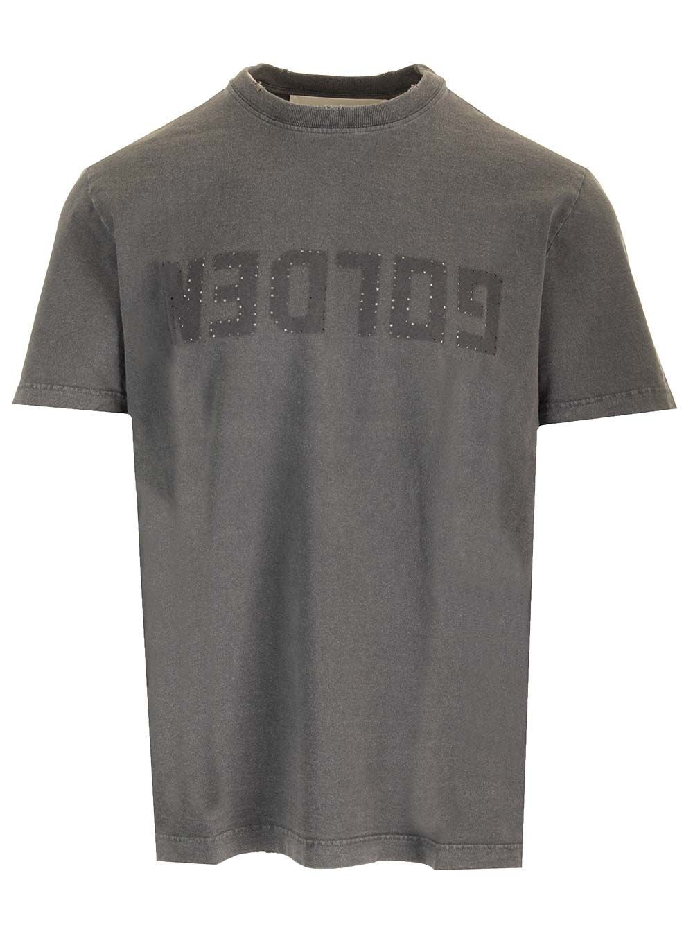 Golden Goose Distressed T-Shirt - Grey
