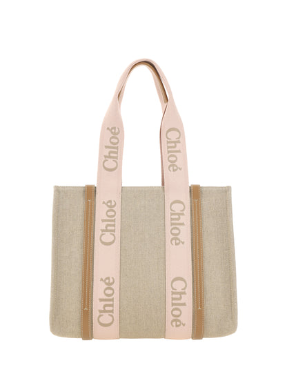 Chloé Woody Shoulder Bag - Blushy Beige