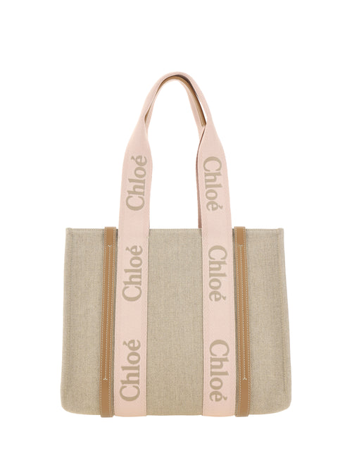 Chloé Woody Shoulder Bag - Blushy Beige