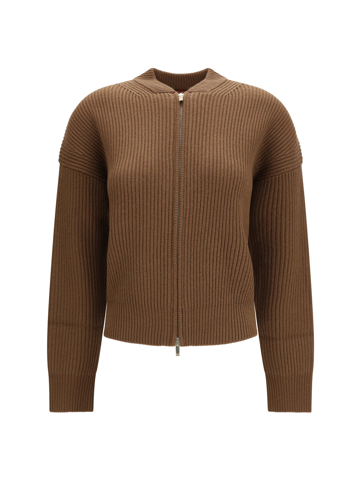 Max Mara Studio Carnet ribbed Cardigan - Castagna