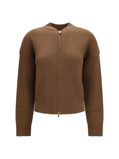 Max Mara Studio Carnet ribbed Cardigan - Castagna