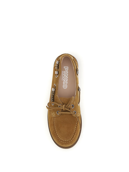 PINKO Suede Grace Loafers