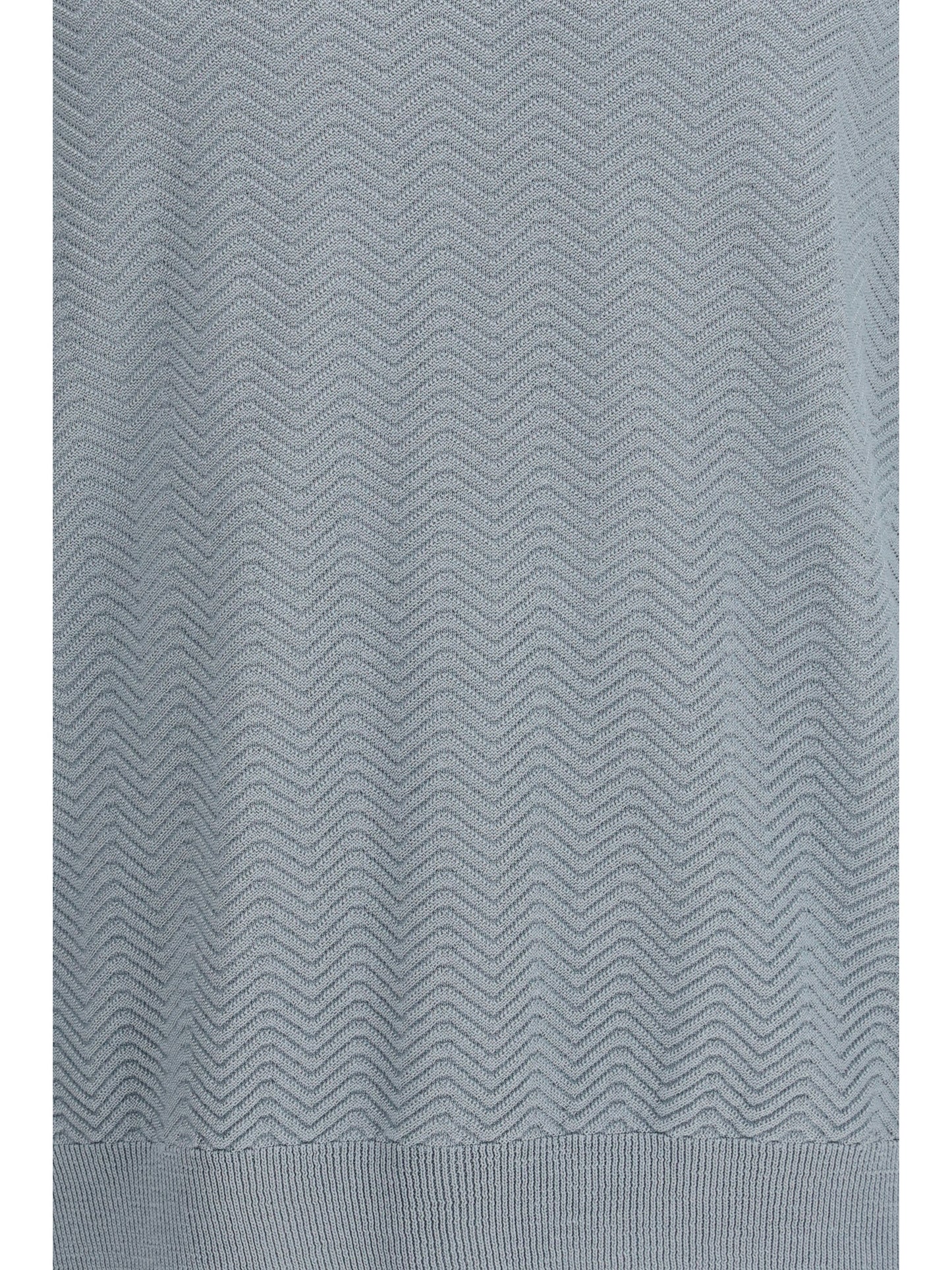 GIORGIO ARMANI Short-sleeved cotton and silk Sweater