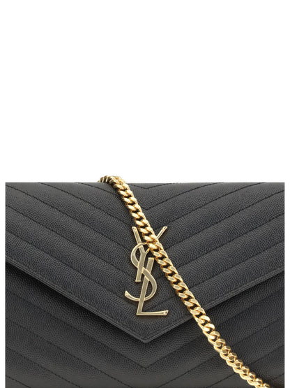 Saint Laurent Logoed Shoulder Bag - Black