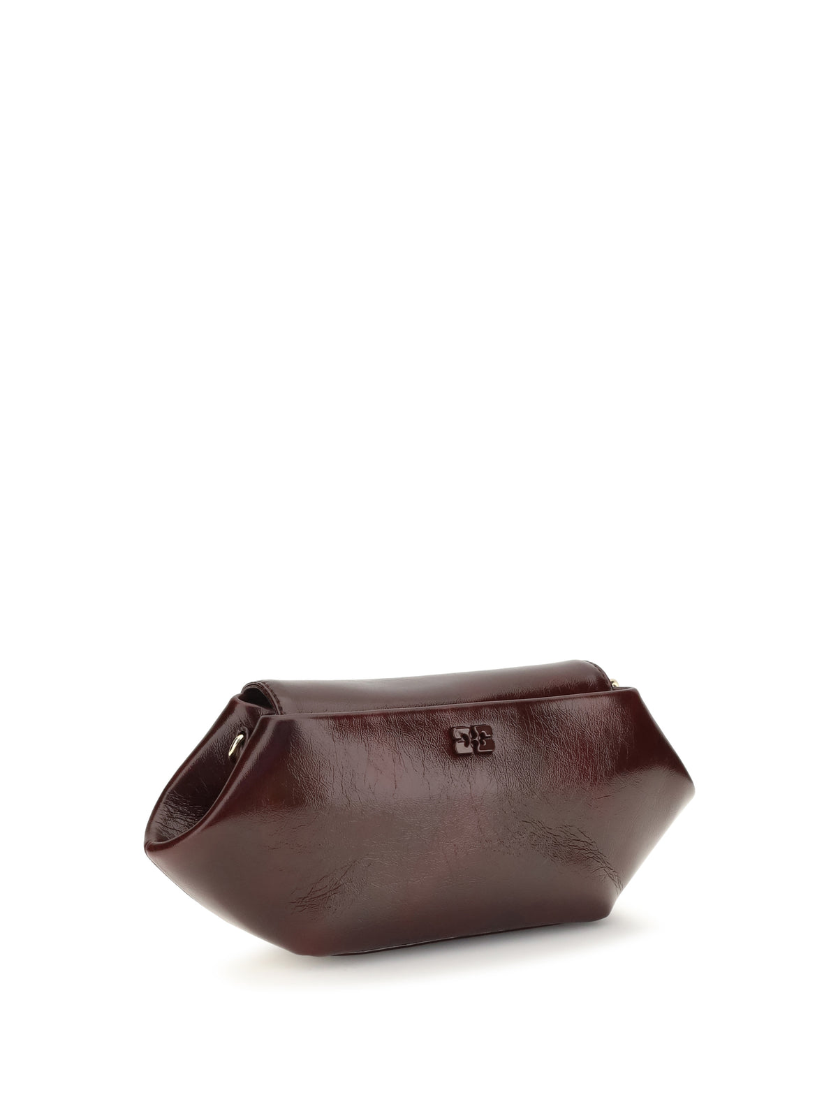 Ganni Bou East/West Crossbody Bag - Burgundy