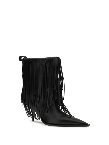 BALENCIAGA Avenue Fringe Ankle Boots