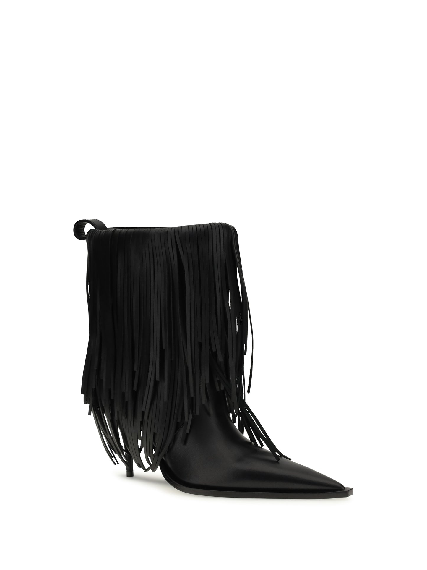 BALENCIAGA Avenue Fringe Ankle Boots