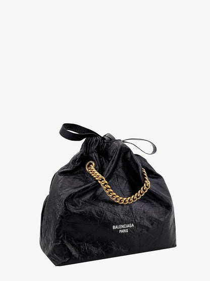 Balenciaga Leather Bucket Bag With Frontal Logo
