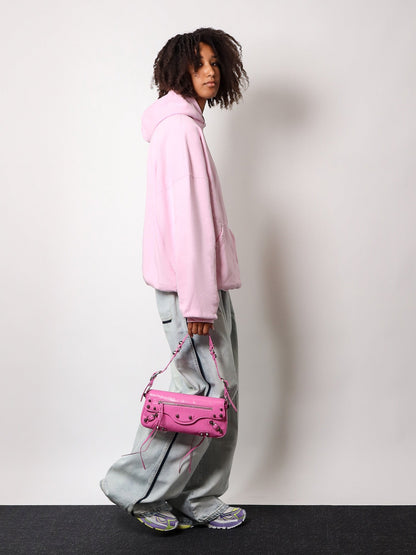 Balenciaga Leather Shoulder Bag With Metal Details