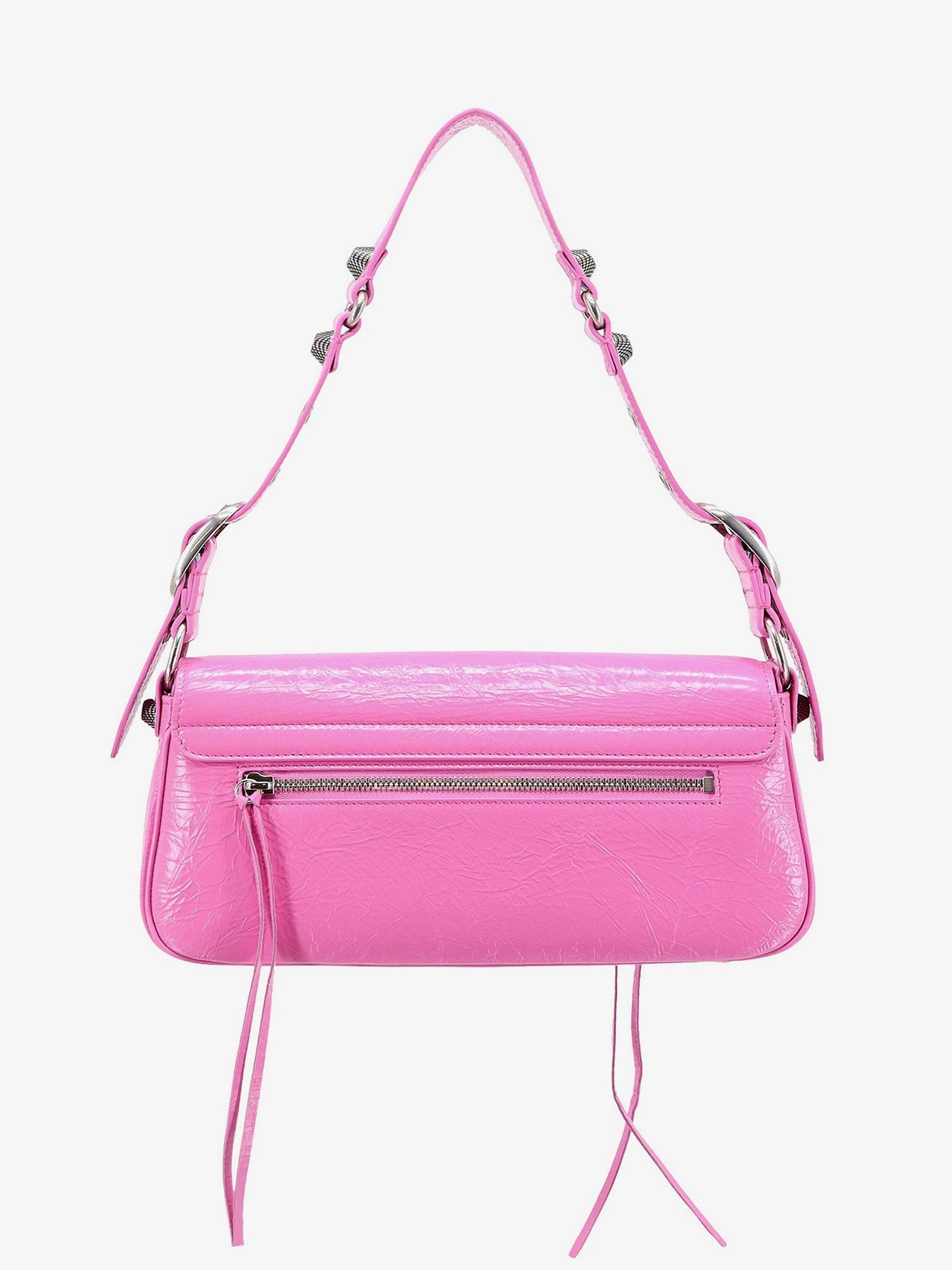 Balenciaga Leather Shoulder Bag With Metal Details