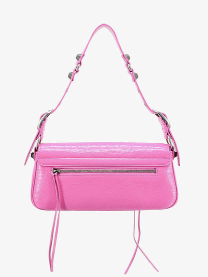 Balenciaga Leather Shoulder Bag With Metal Details