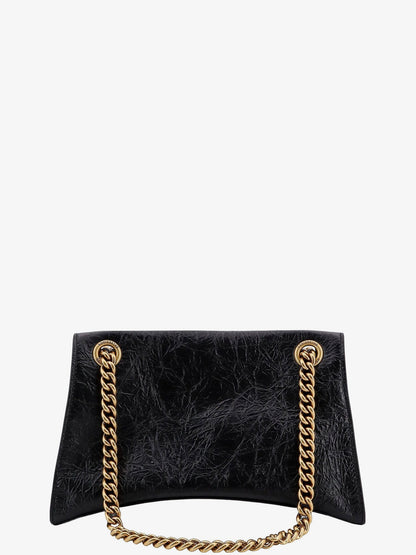 Balenciaga Leather Shoulder Bag With Frontal Monogram