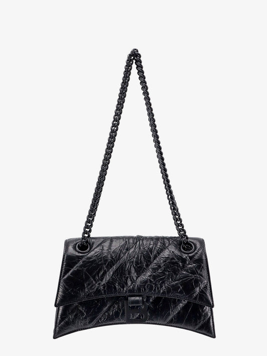 Balenciaga Matelassé Leather Shoulder Bag With Frontal Monogram