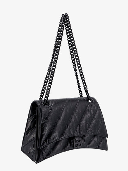 Balenciaga Matelassé Leather Shoulder Bag With Frontal Monogram