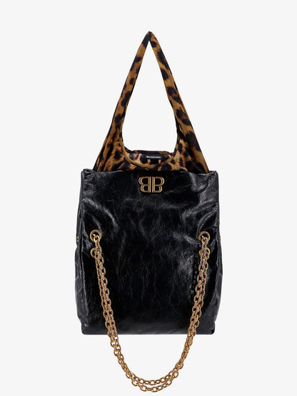 Balenciaga Changeable Leather Shoulder Bag With Animalier Insert