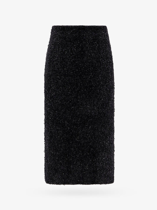 Balenciaga Cotton Tweed Knitted Midi Skirt