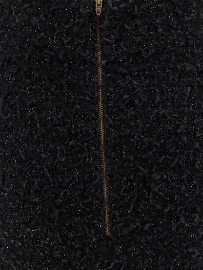 Balenciaga Cotton Tweed Knitted Midi Skirt