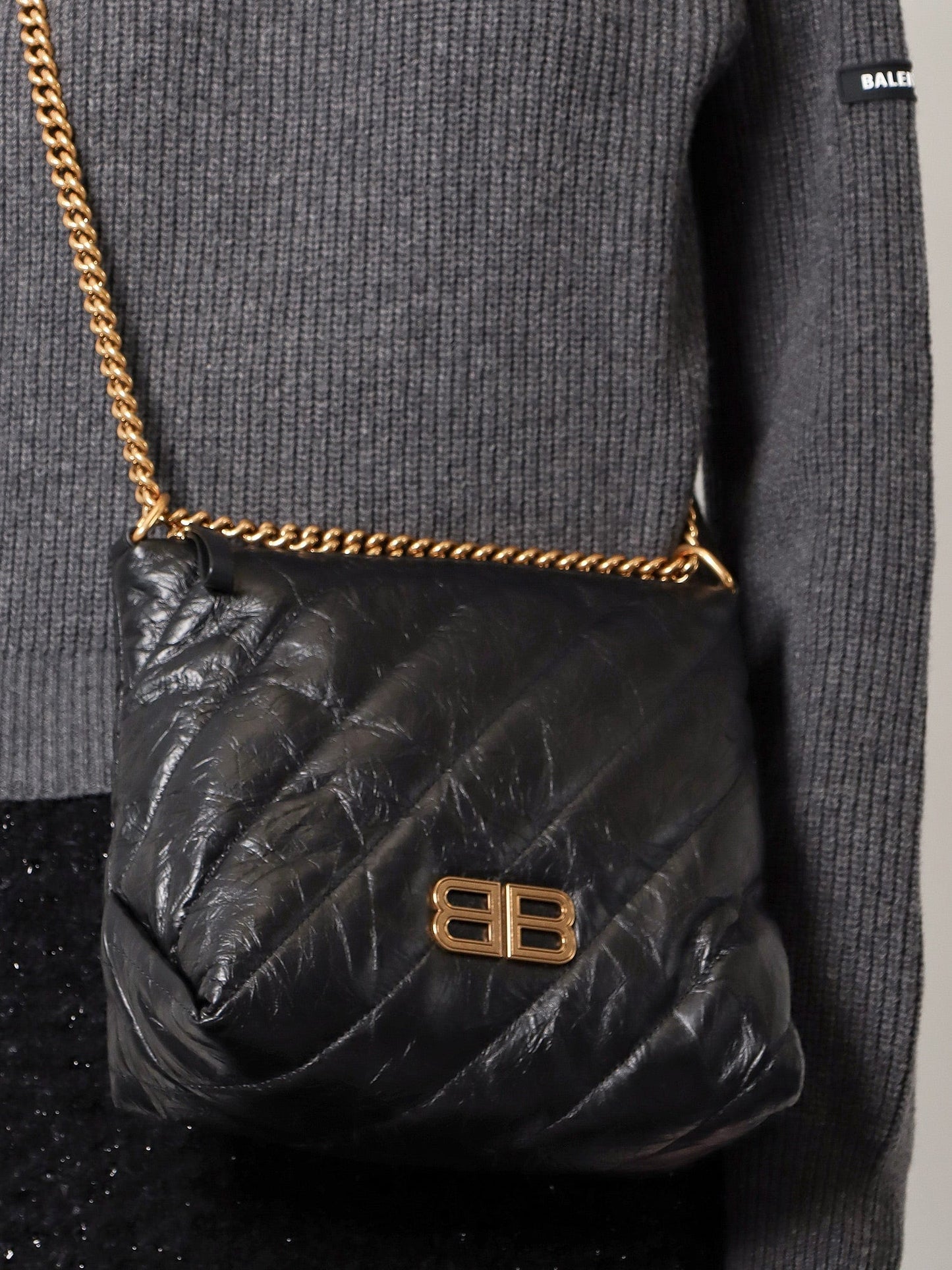 Balenciaga Crush Hobo S Leather Bag