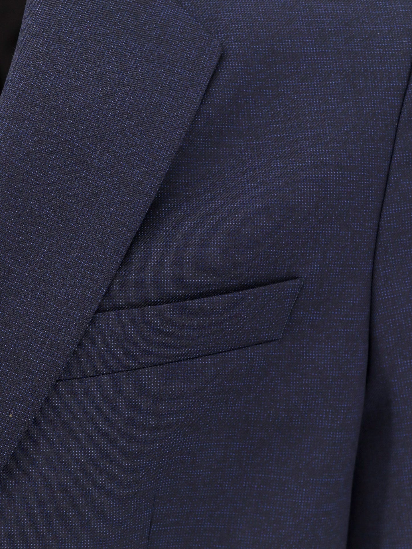 Boss Virgin Wool Suit With Classic Lapel