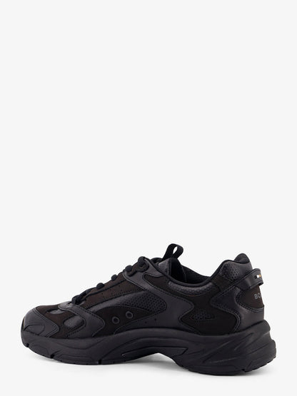 Boss Low Top Leaher Sneakers With Mesh Inserts