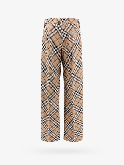 Burberry Wool Blend Trouser With Iconic Check Print