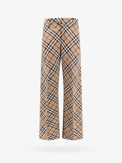 Burberry Wool Blend Trouser With Iconic Check Print