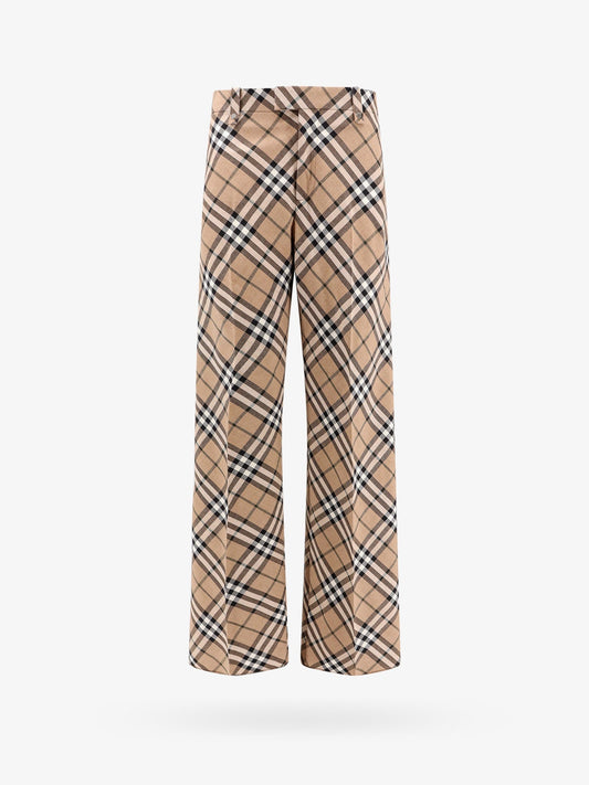 Burberry Wool Blend Trouser With Iconic Check Print