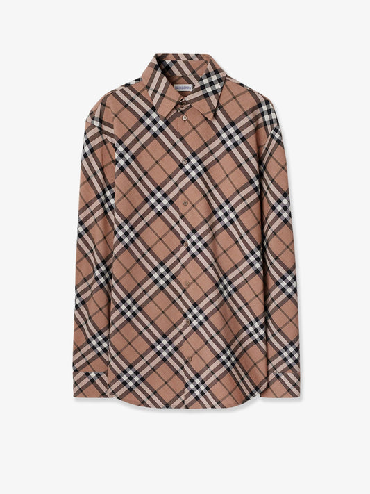Burberry Check Wool Blend Shirt