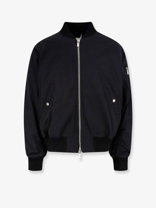 Burberry Nylon And Cotton Jacket With Ekd Embroidery