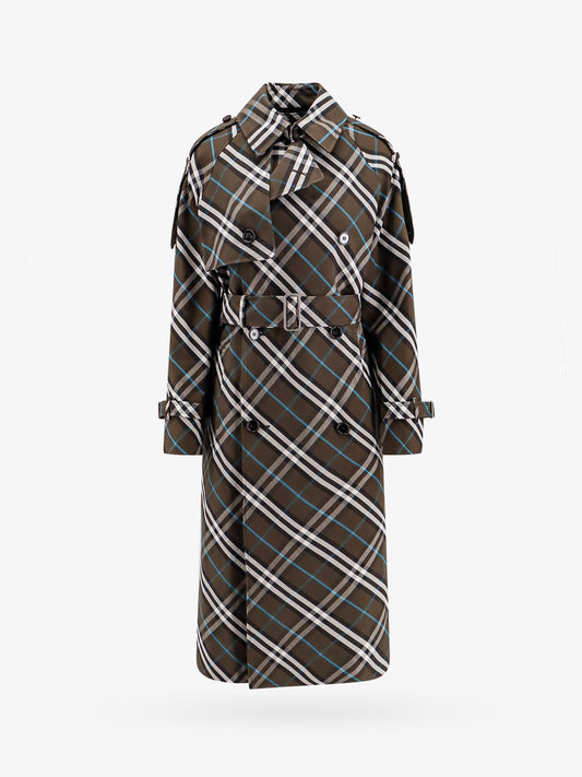 Burberry Trench With Check Print