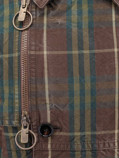 Burberry Cotton Trench With Check Motif