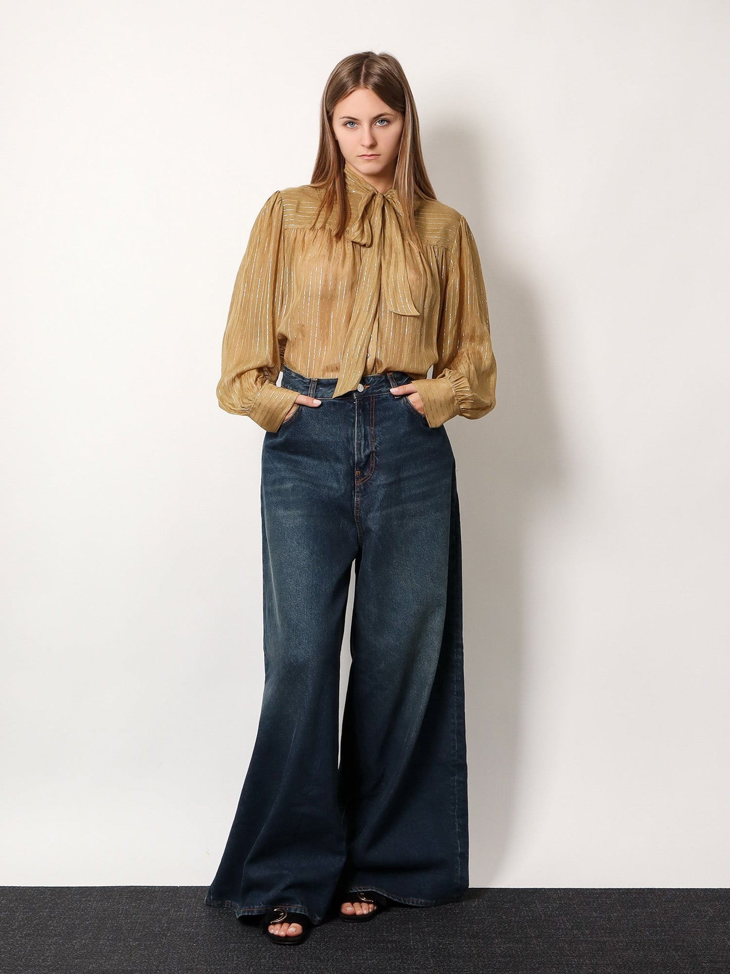 Chloe' Silk Shirt With Lurex Details