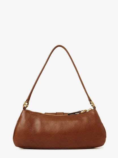 Chloe' Leather Shoulder Bag With Paddington Lock Detail