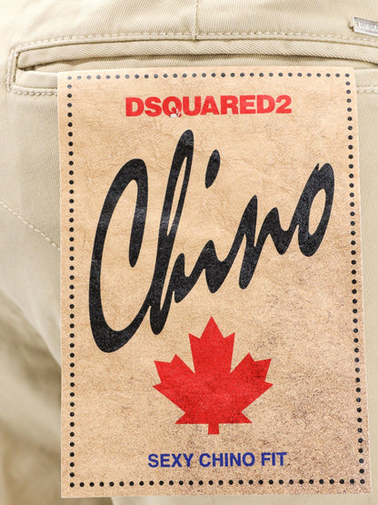 Dsquared2 Cotton Trouser With Back Logo Patch