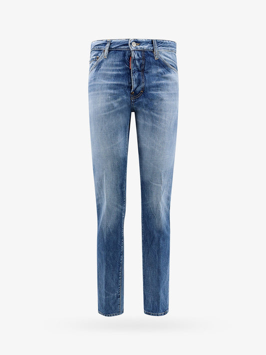 Dsquared2 Denim Jeans With Suede Logo Patch