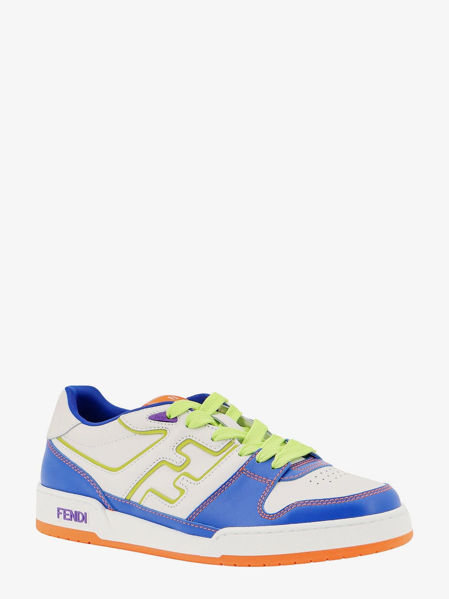 Fendi Leather Sneakers With Ff Lateral Logo