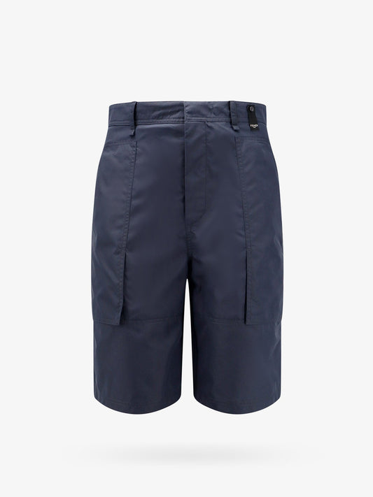 Fendi Cotton Blend Bermuda Shorts With Ff Detail