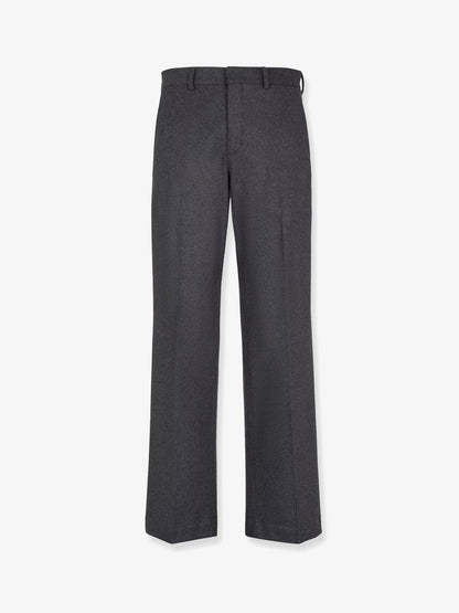 Fendi Stretch Cashmere Trouser With Logoed Detail