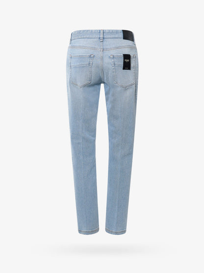 Fendi Cotton Jeans With Lateral Ff Print