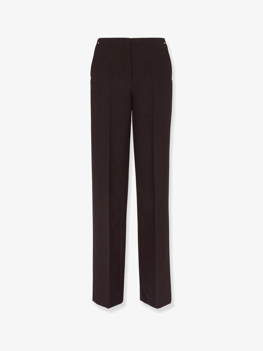 Fendi Virgin Wool Trousers With Metal Ff Details