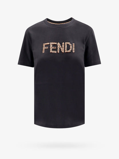 Fendi Cotton T Shirt With Frontal Logo