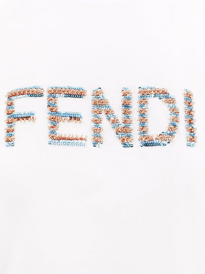 Fendi Cotton T Shirt With Frontal Logo