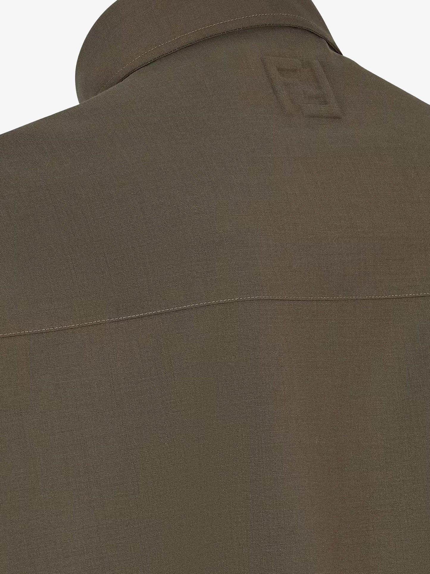 Fendi Wool Shirt With Logoed Buttons