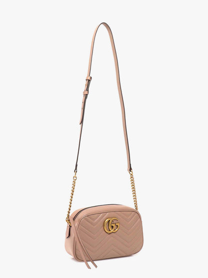 Gucci Matelass�� Leather Shoulder Bag With Metal Gg Logo