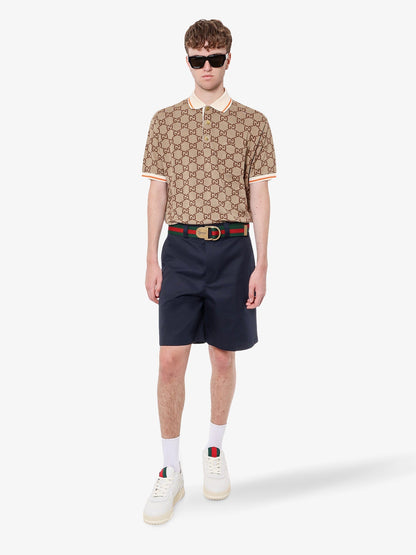 Gucci Cotton Bermuda Shorts With Web Detail