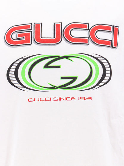 Gucci Cotton T Shirt With Frontal Gg Print