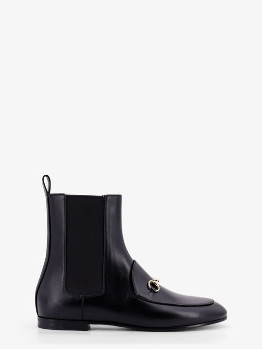 Gucci Jordaan Leather Ankle Boots