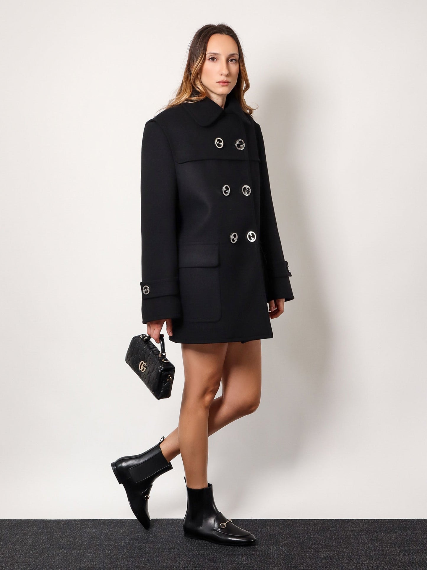 Gucci Jordaan Leather Ankle Boots