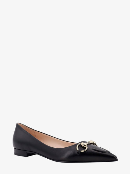 Gucci Leather Ballerinas With Metal Horsebit
